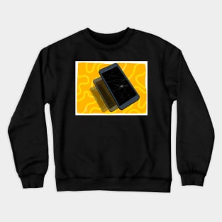 smashed phone Crewneck Sweatshirt